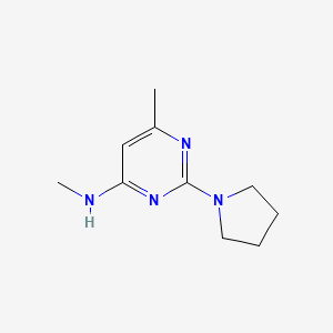molecular formula C10H16N4 B1426399 N,6-dimethyl-2-pyrrolidin-1-ylpyrimidin-4-amine CAS No. 1333960-54-5