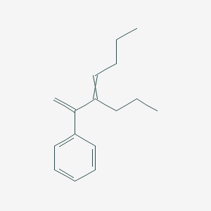 molecular formula C16H22 B14264000 Benzene, [(2E)-1-methylene-2-propyl-2-hexenyl]- CAS No. 168126-00-9