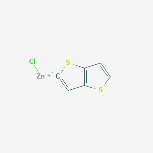 molecular formula C6H3ClS2Zn B14264009 Zinc, chlorothieno[3,2-b]thien-2-yl- CAS No. 130689-51-9