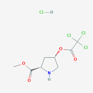 Methyl (2S,4S)-4-[(2,2,2-trichloroacetyl)oxy]-2-pyrrolidinecarboxylate hydrochloride