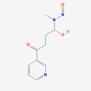 molecular formula C10H13N3O3 B14264048 4-Hydroxy-4-(methylnitrosoamino)-1-(3-pyridinyl)-1-butanone CAS No. 136004-00-7