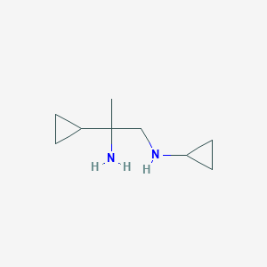 molecular formula C9H18N2 B1426407 N-(2-amino-2-cyclopropylpropyl)cyclopropanamine CAS No. 1250383-02-8