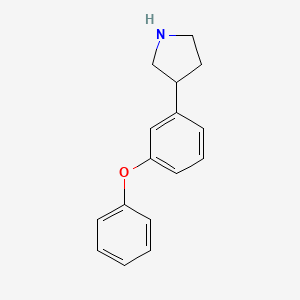 molecular formula C16H17NO B1426408 3-(3-Phenoxyphenyl)pyrrolidine CAS No. 1260639-52-8