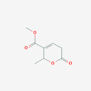 molecular formula C8H10O4 B14264082 Methyl 2-methyl-6-oxo-5,6-dihydro-2H-pyran-3-carboxylate CAS No. 184421-28-1