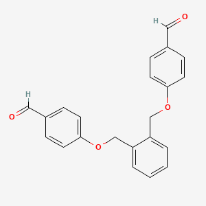 molecular formula C22H18O4 B14264095 Benzaldehyde, 4,4'-[1,2-phenylenebis(methyleneoxy)]bis- CAS No. 153594-47-9