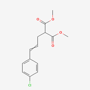 molecular formula C14H15ClO4 B14264115 Dimethyl [3-(4-chlorophenyl)prop-2-en-1-yl]propanedioate CAS No. 164527-51-9