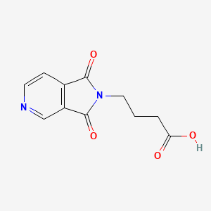 molecular formula C11H10N2O4 B1426412 4-(1,3-dioxo-1,3-dihydro-2H-pyrrolo[3,4-c]pyridin-2-yl)butanoic acid CAS No. 1322604-76-1