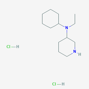 molecular formula C13H28Cl2N2 B1426414 N-cyclohexyl-N-ethylpiperidin-3-amine dihydrochloride CAS No. 1220034-43-4