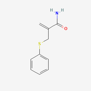 molecular formula C10H11NOS B14264180 2-Propenamide, 2-[(phenylthio)methyl]- CAS No. 135056-66-5
