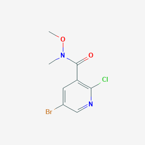 molecular formula C8H8BrClN2O2 B1426429 5-Bromo-2-chloro-N-methoxy-N-methylnicotinamide CAS No. 885223-63-2