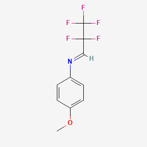 molecular formula C10H8F5NO B14264303 (1E)-2,2,3,3,3-Pentafluoro-N-(4-methoxyphenyl)propan-1-imine CAS No. 189396-84-7