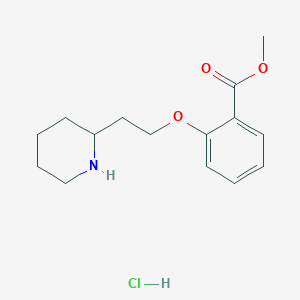 molecular formula C15H22ClNO3 B1426431 Methyl 2-[2-(2-piperidinyl)ethoxy]benzoate hydrochloride CAS No. 1220027-59-7