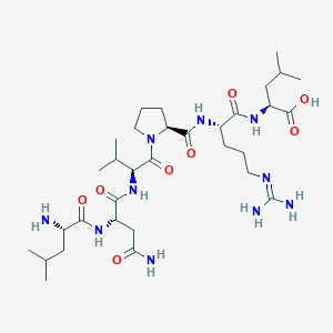 molecular formula C32H58N10O8 B14264331 L-Leucine, L-leucyl-L-asparaginyl-L-valyl-L-prolyl-L-arginyl- CAS No. 185688-51-1