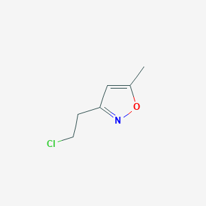 molecular formula C6H8ClNO B1426438 3-(2-Chloroethyl)-5-methyl-1,2-oxazole CAS No. 14775-98-5