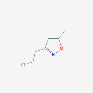 molecular formula C6H8ClNO B1426438 3-(2-Chloro-ethyl)-5-methyl-isoxazole CAS No. 14775-98-5