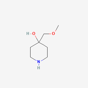 molecular formula C7H15NO2 B1426439 4-(甲氧基甲基)哌啶-4-醇 CAS No. 917001-21-9