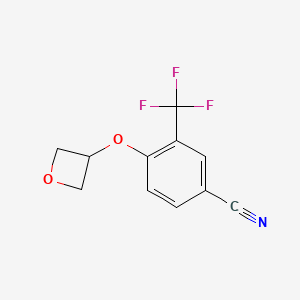 molecular formula C11H8F3NO2 B1426441 4-(Oxetan-3-yloxy)-3-(trifluoromethyl)benzonitrile CAS No. 1349718-17-7
