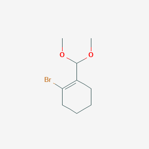 molecular formula C9H15BrO2 B14264472 1-Bromo-2-(dimethoxymethyl)cyclohex-1-ene CAS No. 138690-67-2