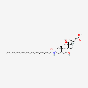 B1426448 Methyl (3beta,8xi,9xi,12alpha,14xi)-7,12-dihydroxy-3-(icosanoylamino)cholan-24-oate CAS No. 246529-32-8