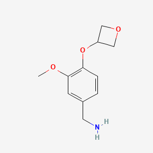 [3-Methoxy-4-(oxetan-3-yloxy)phenyl]methanamine