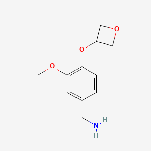 molecular formula C11H15NO3 B1426453 [3-Methoxy-4-(oxetan-3-yloxy)phenyl]methanamine CAS No. 1349718-91-7