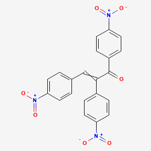 molecular formula C21H13N3O7 B14264544 1,2,3-Tris(4-nitrophenyl)prop-2-en-1-one CAS No. 189276-80-0