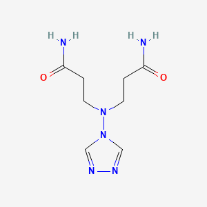 molecular formula C8H14N6O2 B14264549 Propanamide, 3,3'-(4H-1,2,4-triazol-4-ylimino)bis- CAS No. 131706-28-0