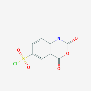 molecular formula C9H6ClNO5S B1426456 1-methyl-2,4-dioxo-2,4-dihydro-1H-3,1-benzoxazine-6-sulfonyl chloride CAS No. 90225-15-3