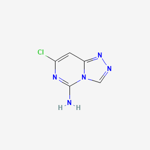 molecular formula C5H4ClN5 B1426457 7-Chloro[1,2,4]triazolo[4,3-c]pyrimidin-5-amine CAS No. 1306739-68-3