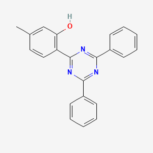 molecular formula C22H17N3O B14264577 6-(4,6-Diphenyl-1,3,5-triazin-2(1H)-ylidene)-3-methylcyclohexa-2,4-dien-1-one CAS No. 163350-84-3