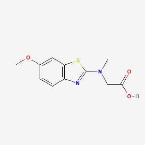 molecular formula C11H12N2O3S B1426458 N-(6-methoxy-1,3-benzothiazol-2-yl)-N-methylglycine CAS No. 1352999-79-1