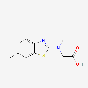 molecular formula C12H14N2O2S B1426466 N-(4,6-dimethyl-1,3-benzothiazol-2-yl)-N-methylglycine CAS No. 1352999-81-5