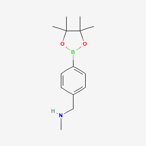 molecular formula C14H22BNO2 B1426468 N-Methyl-1-(4-(4,4,5,5-tetramethyl-1,3,2-dioxaborolan-2-yl)phenyl)methanamine CAS No. 1613259-71-4
