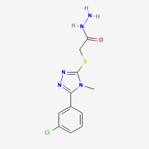 2-{[5-(3-chlorophenyl)-4-methyl-4H-1,2,4-triazol-3-yl]thio}acetohydrazide
