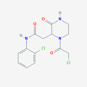 2-[1-(chloroacetyl)-3-oxopiperazin-2-yl]-N-(2-chlorophenyl)acetamide