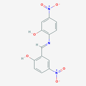 molecular formula C13H9N3O6 B14264721 Phenol, 2-[[(2-hydroxy-4-nitrophenyl)imino]methyl]-4-nitro- CAS No. 138061-29-7