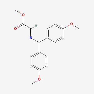 molecular formula C18H19NO4 B14264737 Acetic acid, [[bis(4-methoxyphenyl)methyl]imino]-, methyl ester CAS No. 138235-08-2