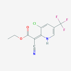 [3-Chloro-5-trifluoromethyl-1H-pyridin-(2E)-ylidene]-cyano-acetic acid ethyl ester