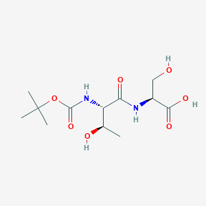 molecular formula C12H22N2O7 B14264742 N-(tert-Butoxycarbonyl)-L-threonyl-L-serine CAS No. 185452-96-4