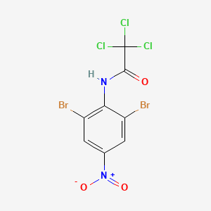 molecular formula C8H3Br2Cl3N2O3 B14264745 2,2,2-Trichloro-N-(2,6-dibromo-4-nitrophenyl)acetamide CAS No. 139592-36-2