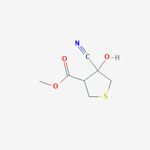 molecular formula C7H9NO3S B14264749 Methyl 4-cyano-4-hydroxythiolane-3-carboxylate CAS No. 155251-30-2