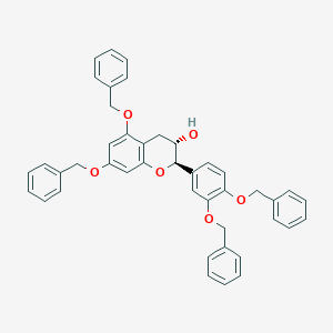 molecular formula C43H38O6 B142648 (2R-trans)-2-(3,4-Bis(phenylmethoxy)phenyl)-3,4-dihydro-5,7-bis(phenylmethoxy)-2H-1-benzopyran-3-ol CAS No. 20728-73-8