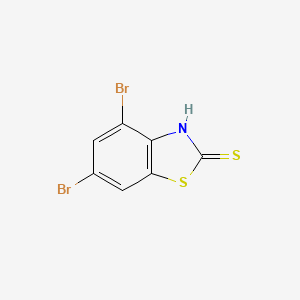 molecular formula C7H3Br2NS2 B1426481 4,6-Dibromo-2-mercaptobenzothiazole CAS No. 1309379-11-0