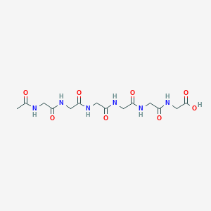 molecular formula C14H22N6O8 B14264821 N-Acetylglycylglycylglycylglycylglycylglycine CAS No. 164575-74-0