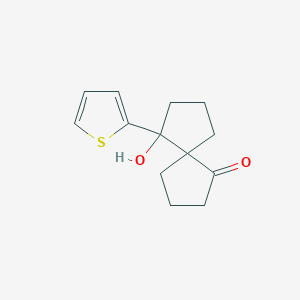 molecular formula C13H16O2S B14264834 6-Hydroxy-6-(thiophen-2-yl)spiro[4.4]nonan-1-one CAS No. 138769-84-3