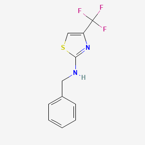 molecular formula C11H9F3N2S B14264874 N-(Phenylmethyl)-4-(trifluoromethyl)-1,3-thiazol-2-amine CAS No. 134881-05-3