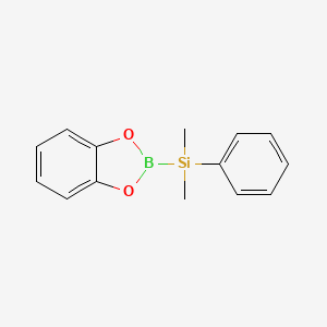 molecular formula C14H15BO2Si B14264898 (2H-1,3,2-Benzodioxaborol-2-yl)(dimethyl)phenylsilane CAS No. 166330-00-3