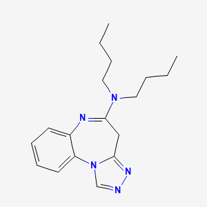 molecular formula C18H25N5 B14264903 N,N-Dibutyl-4H-(1,2,4)triazolo(4,3-a)(1,5)benzodiazepin-5-amine CAS No. 137731-09-0