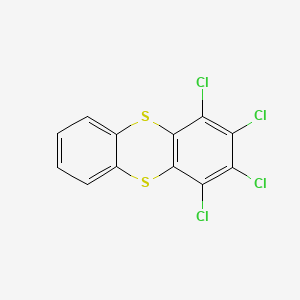 molecular formula C12H4Cl4S2 B14264953 1,2,3,4-Tetrachlorothianthrene CAS No. 134503-41-6
