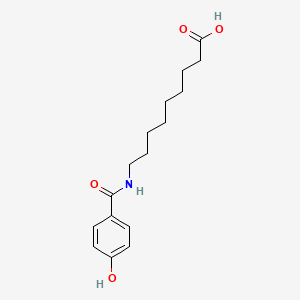 molecular formula C16H23NO4 B14264967 Nonanoic acid, 9-[(4-hydroxybenzoyl)amino]- CAS No. 204852-50-6